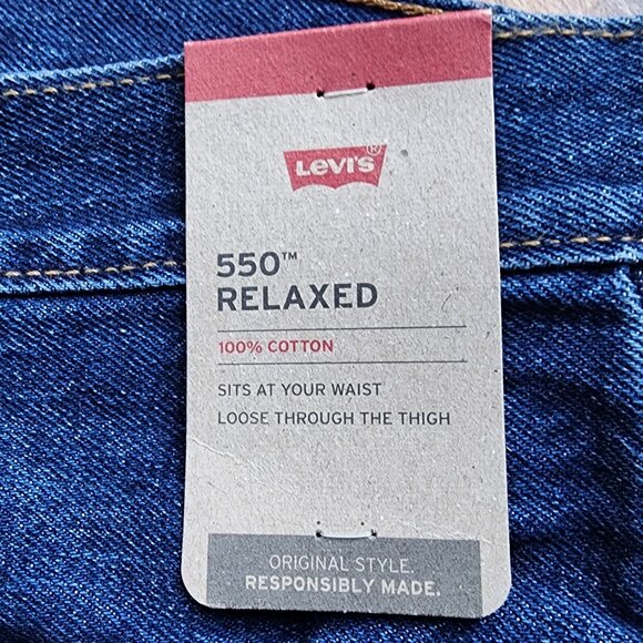 NWT Levi's 550 Relaxed Fit Jeans Size 35x34 - Picture 10 of 15